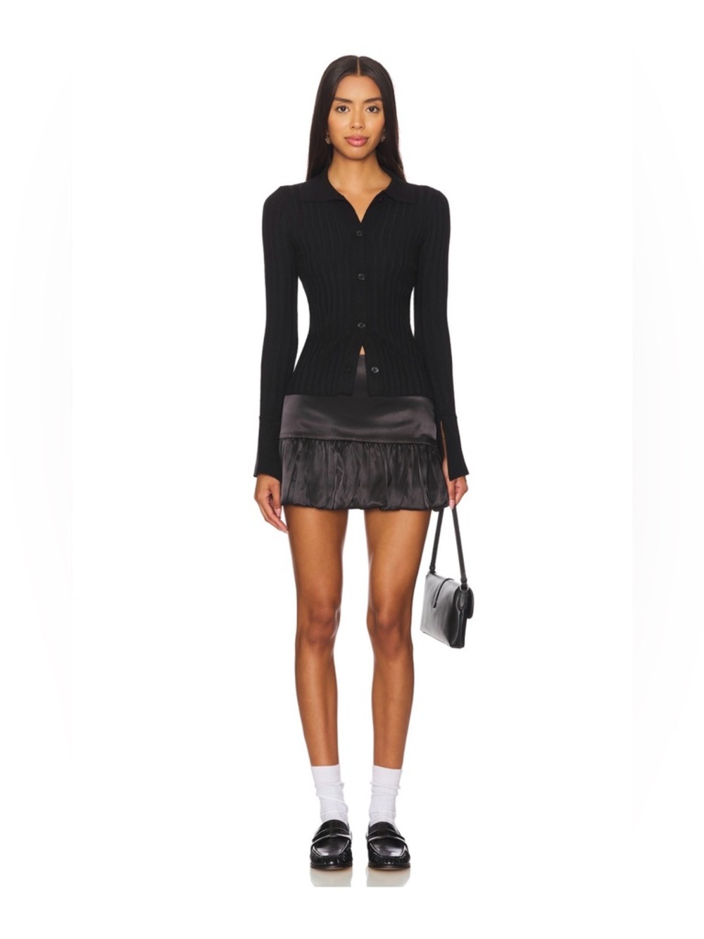 More To Come Brandy Button Front Sweater in Black size XS - Picture 4 of 9